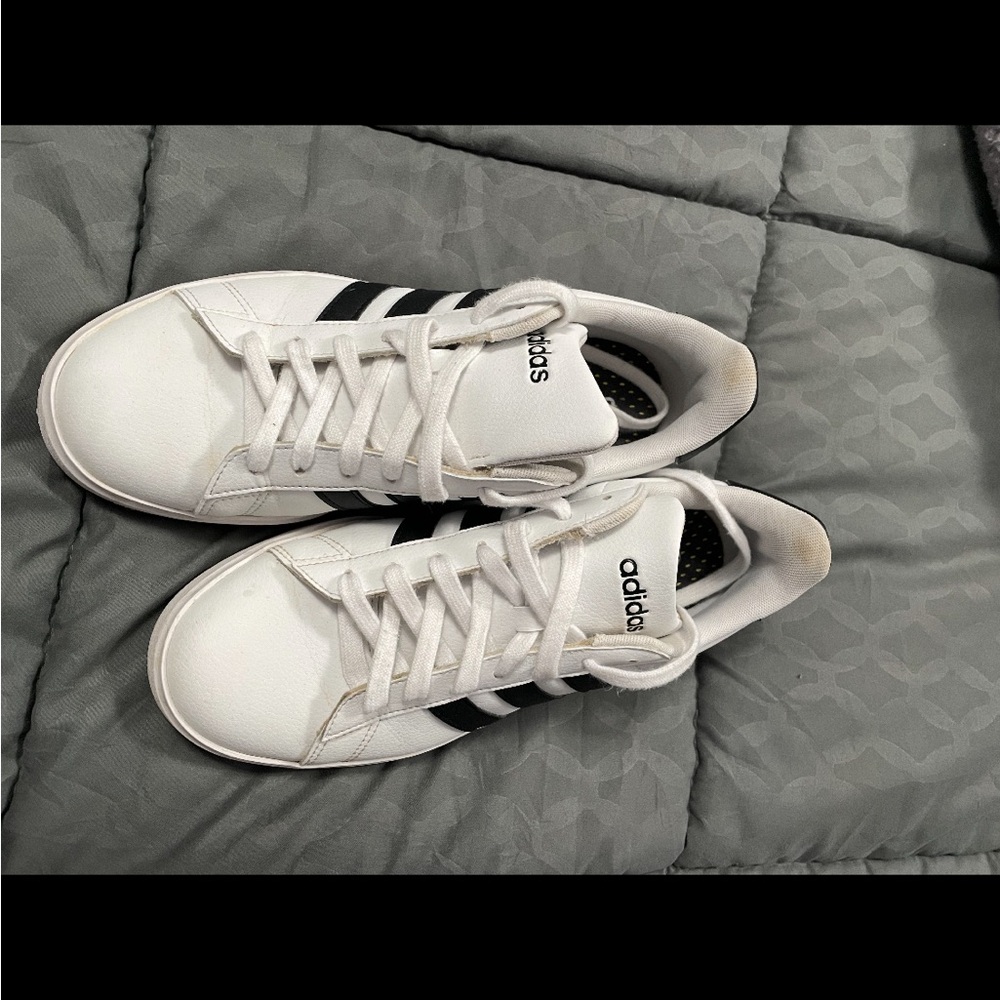 Adidas Classic White and Black Trainers